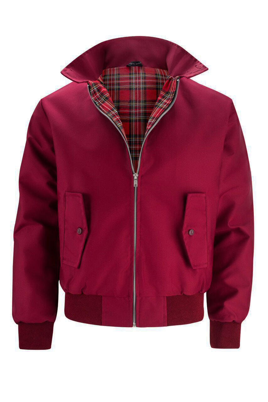 Mens classic Harrington jacket front pocket detail