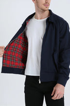 Asher | Men’s Tartan-Lined Harrington Jacket
