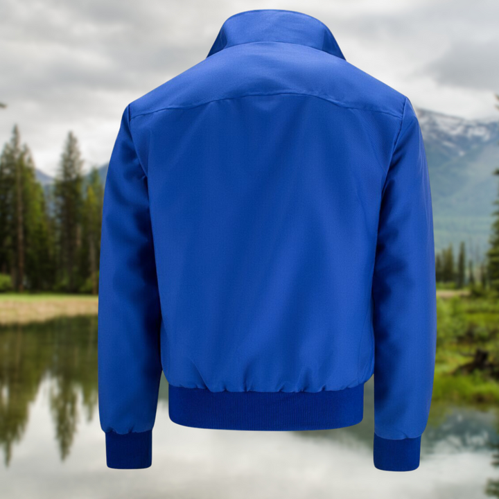 Flat lay of mens classic Harrington jacket Ryder