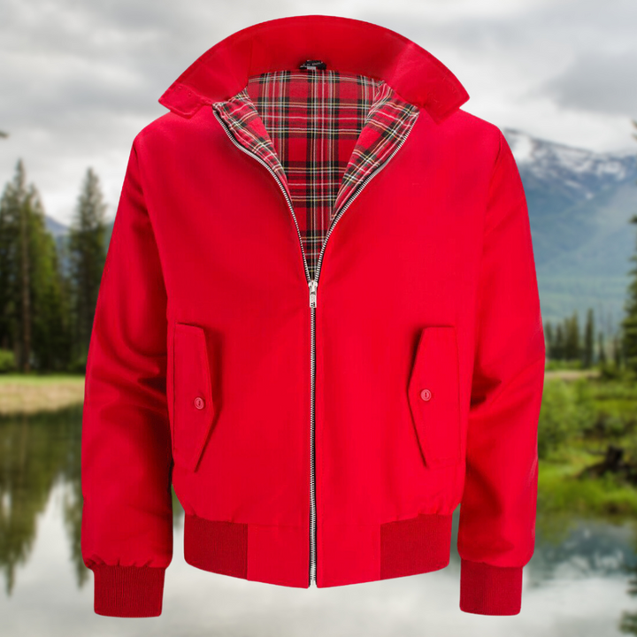 Asher | Men’s Tartan-Lined Harrington Jacket