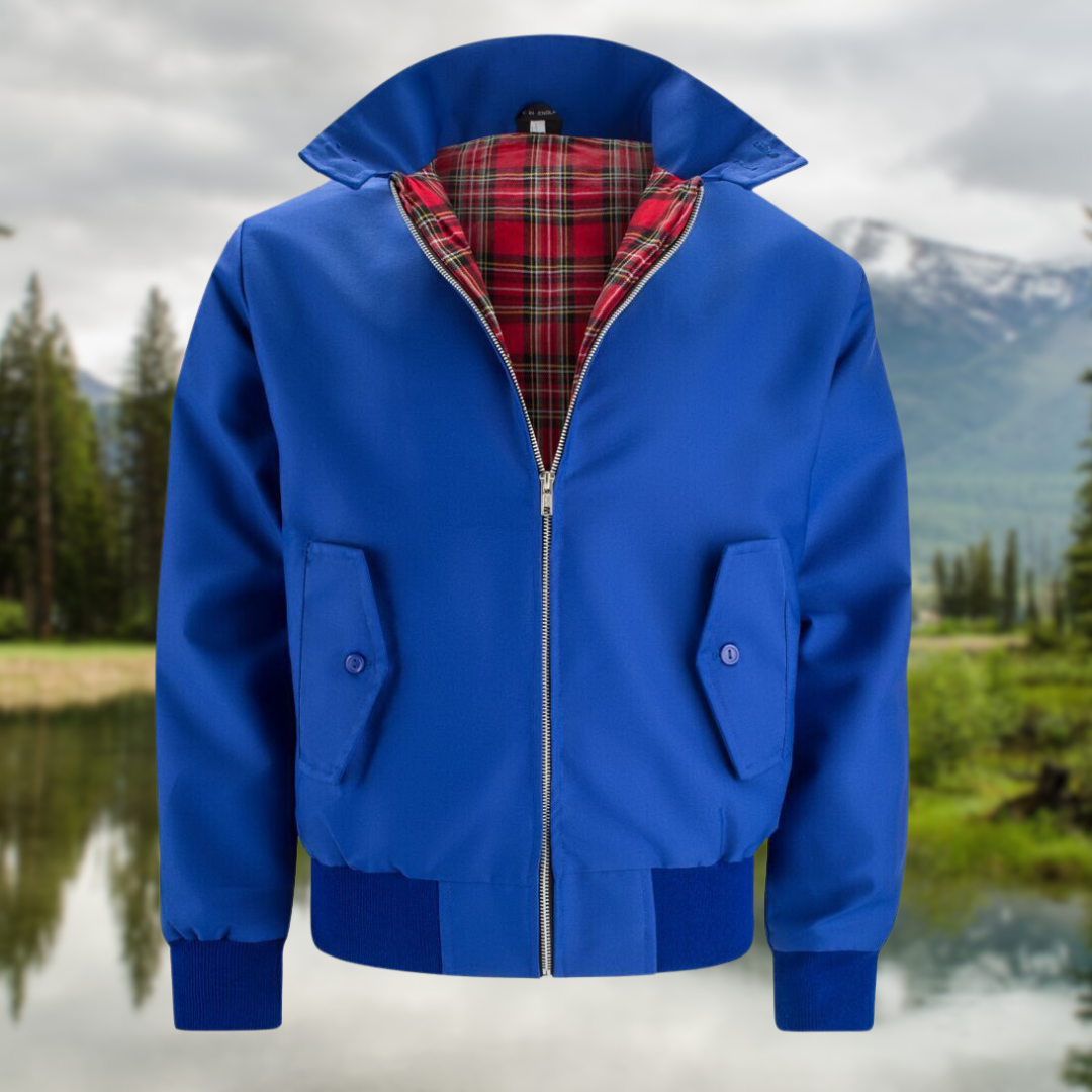 Asher | Men’s Tartan-Lined Harrington Jacket