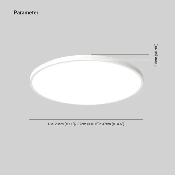 OrbGlow modern LED ceiling light fixture illuminated in a contemporary living room interior.