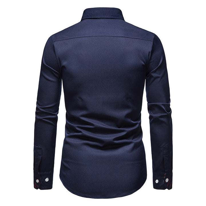Formal long sleeve mens shirt in slim fit tailored design for business wear