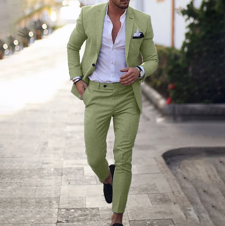 Tailored men's business casual blazer set for formal wear and office styling