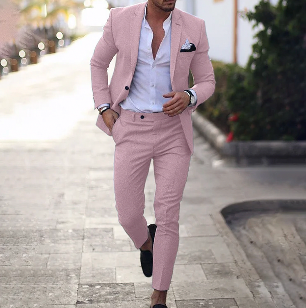 Elegant men's clothing business casual suit ideal for formal occasions