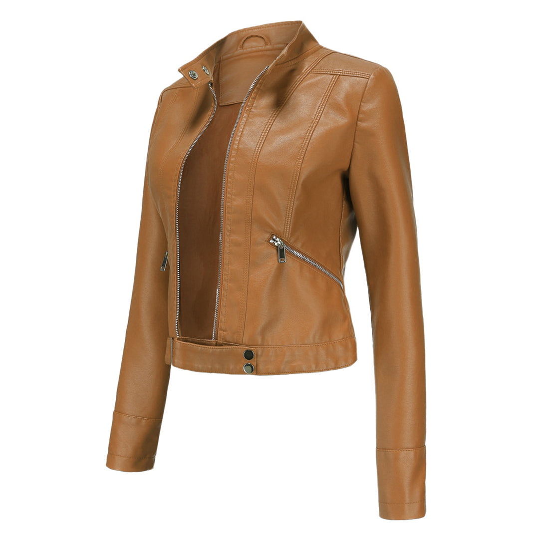 Womens fashion jacket in neutral tone for versatile styling