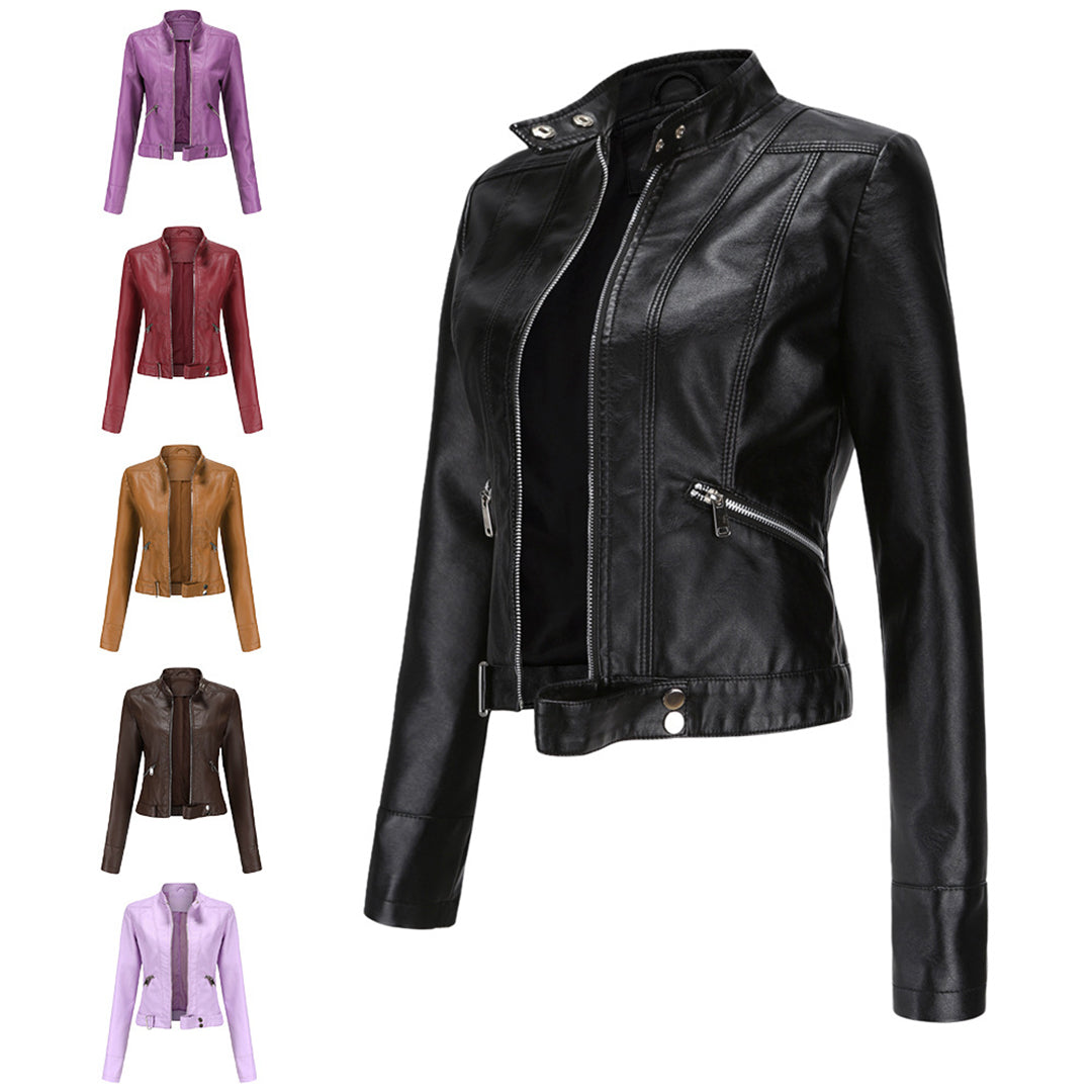 Stylish transitional outerwear classic jacket full length view