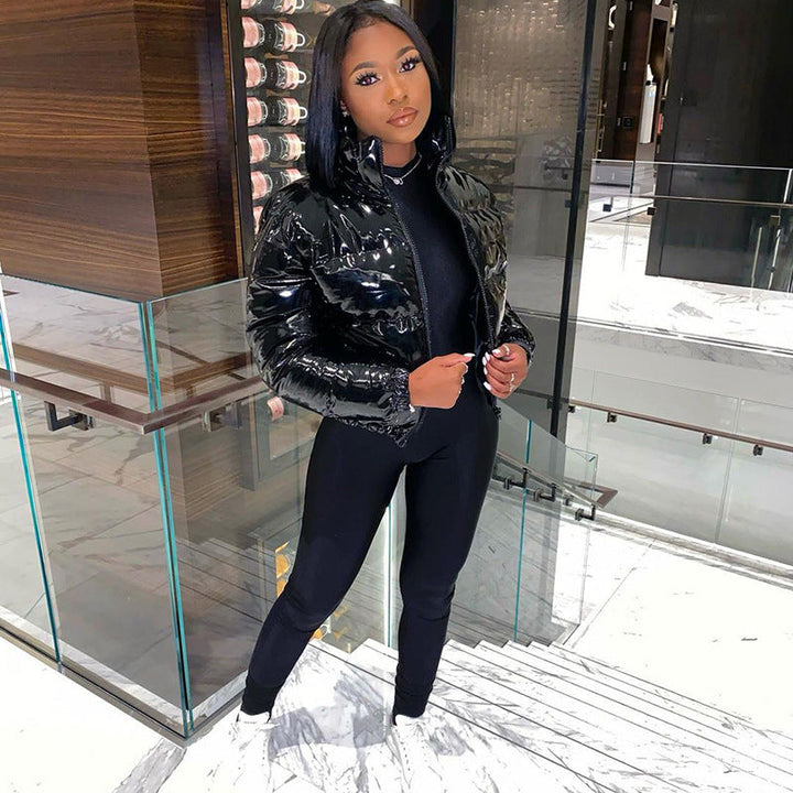 Layering example with the women's stylish winter outerwear