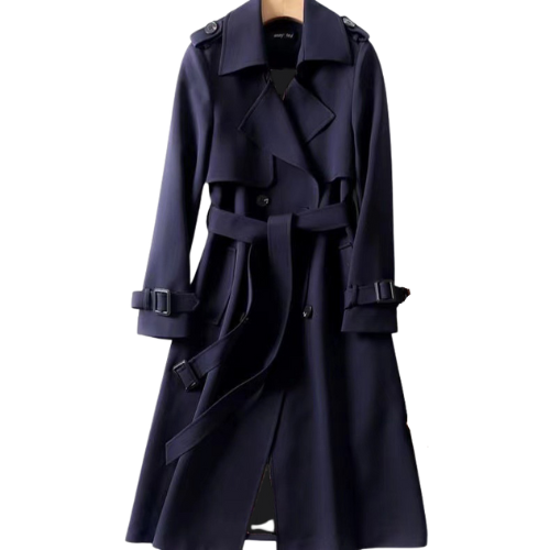 Beige womens outerwear classic jacket back view with vent