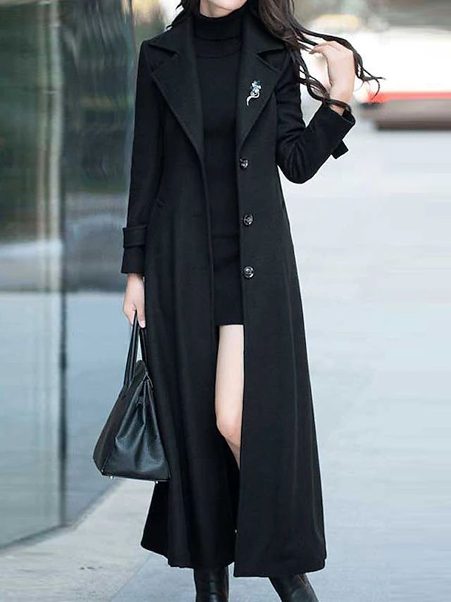 Stylish winter outerwear long coat for women featuring a matching tie belt