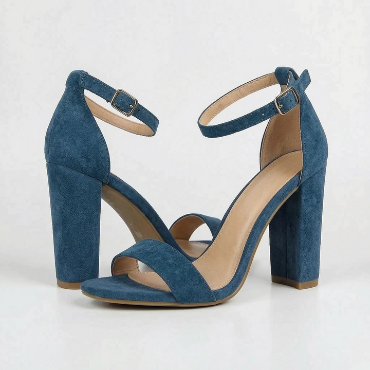 Elegant summer footwear with supportive block heels and ankle straps