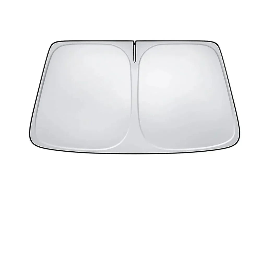 Foldable car windshield sunshade protector flat view