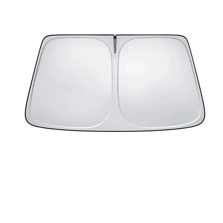 Foldable car windshield sunshade protector flat view
