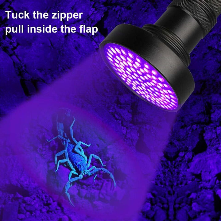 Compact ultraviolet blacklight tool emitting 395nm wavelength for forensic inspections