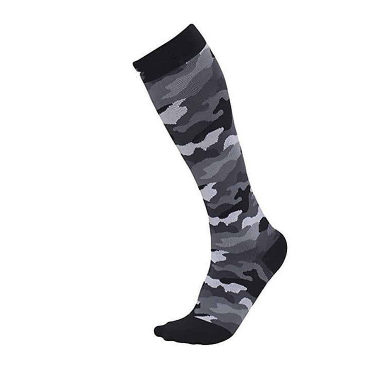 Dark camouflage pattern compression support socks for men and women