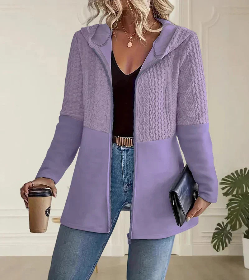 Dannah | Women’s Cable Knit Zip Hoodie