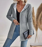 Dannah | Women’s Cable Knit Zip Hoodie