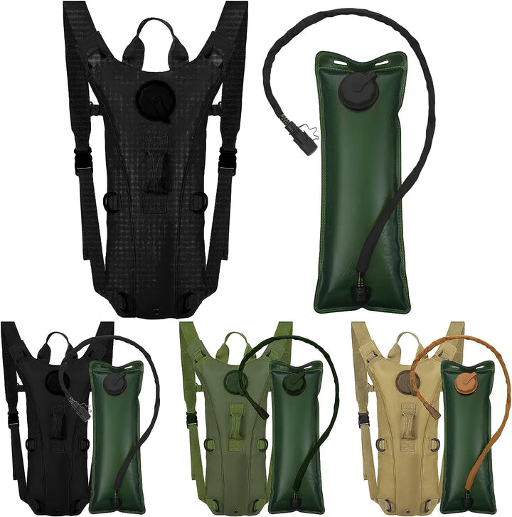 Tactical hydration pack showing durable stitching and heavy-duty zippers for outdoor use