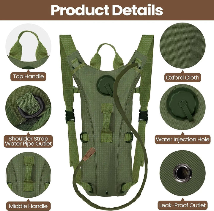 Person wearing hiking gear tactical backpack on an outdoor trail adventure