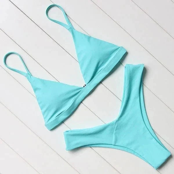 Action shot of womens swimwear in summer fashion beach setting