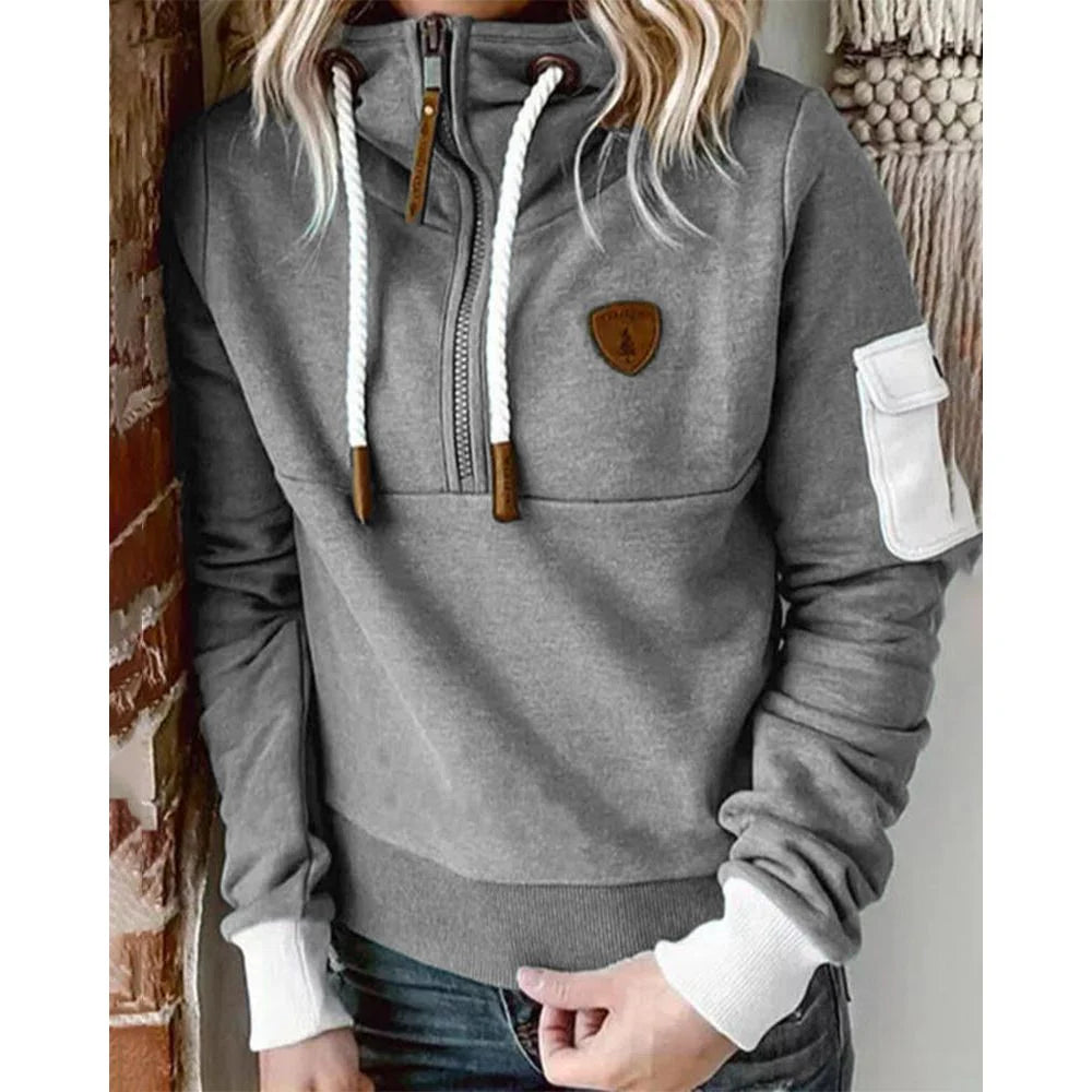 Cressida | Women’s Half Zip Mock Neck Hoodie