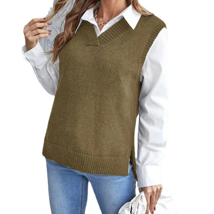 Floryn | Women's V-Neck Sleeveless Sweater Vest