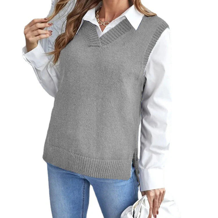 Floryn | Women's V-Neck Sleeveless Sweater Vest