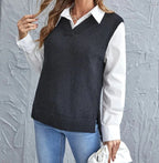 Floryn | Women's V-Neck Sleeveless Sweater Vest