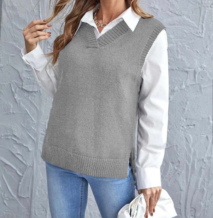 Floryn | Women's V-Neck Sleeveless Sweater Vest
