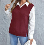 Floryn | Women's V-Neck Sleeveless Sweater Vest
