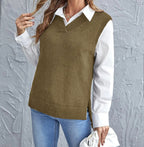 Floryn | Women's V-Neck Sleeveless Sweater Vest