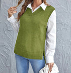 Floryn | Women's V-Neck Sleeveless Sweater Vest
