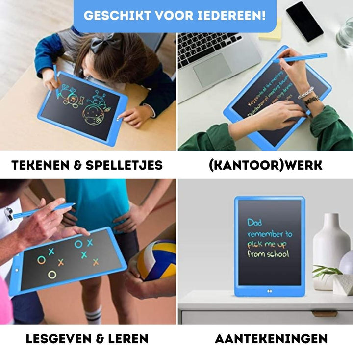 Close up view of the screen on the children's eco friendly drawing tablet