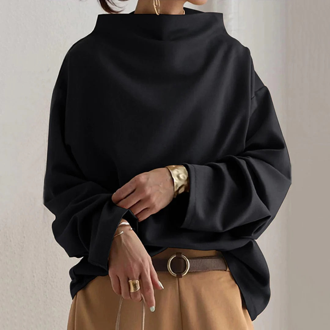 Georgette | Women’s Mock Neck Long Sleeve Top