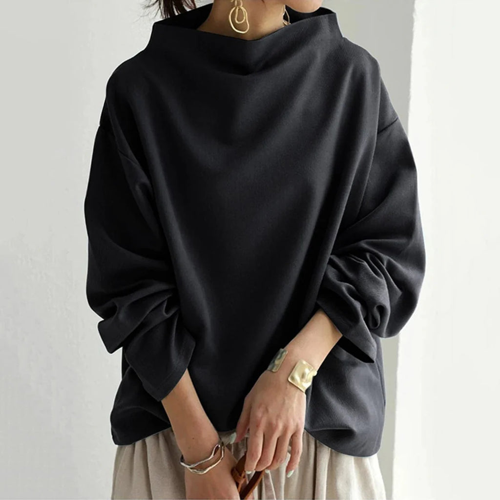 Georgette | Women’s Mock Neck Long Sleeve Top