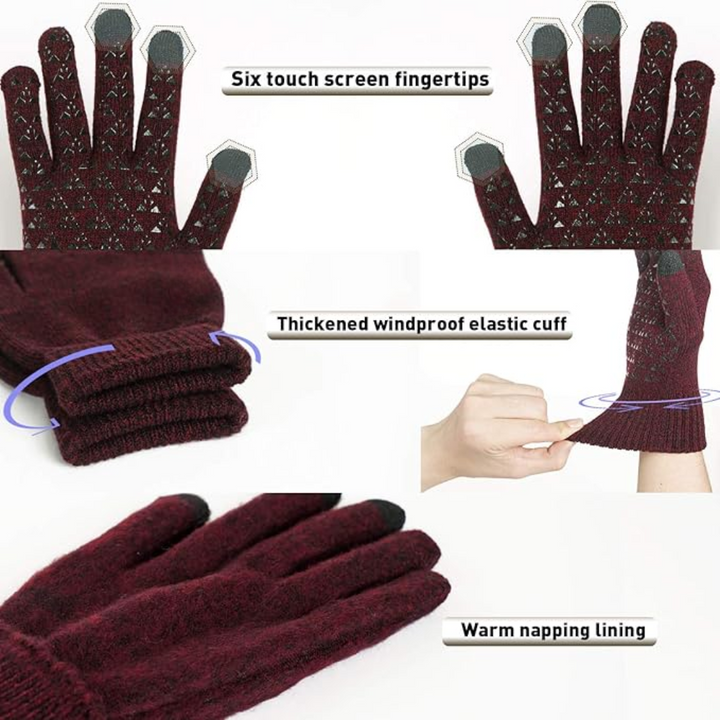 Outdoor action shot wearing touchscreen gloves during a cold morning walk