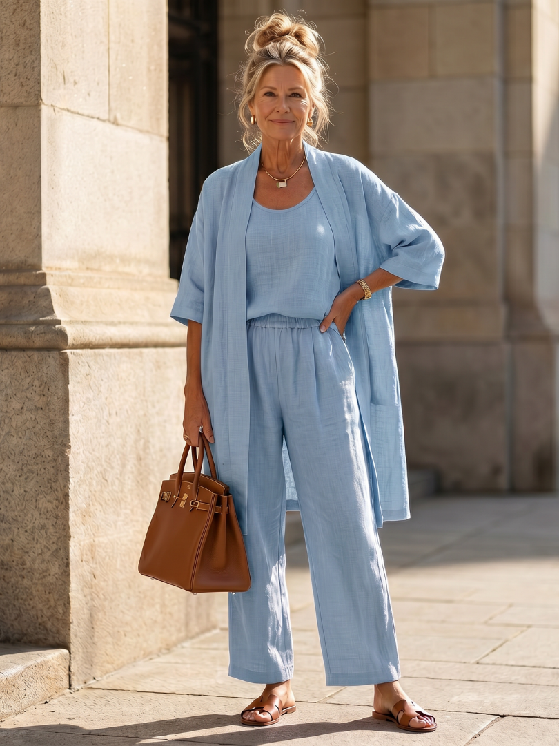 Comfortable casual wear co-ord set with relaxed fit trousers