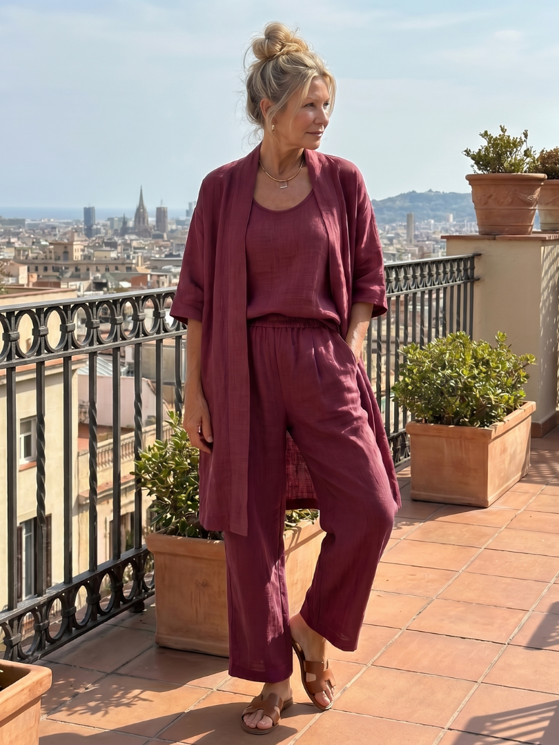 Elegant women co-ord set showcasing chic clothing design