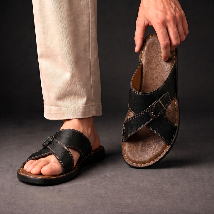 Mens fashion summer shoes in a convenient slide-on style