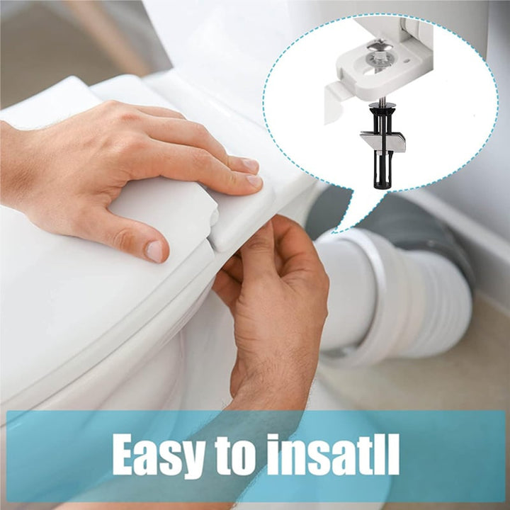Durable bathroom hardware replacement parts in a universal toilet seat bolt kit