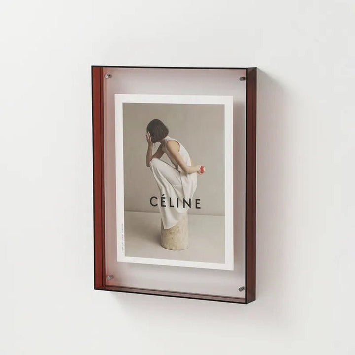 Modern minimalist clear picture frame showcasing family portrait for home decor
