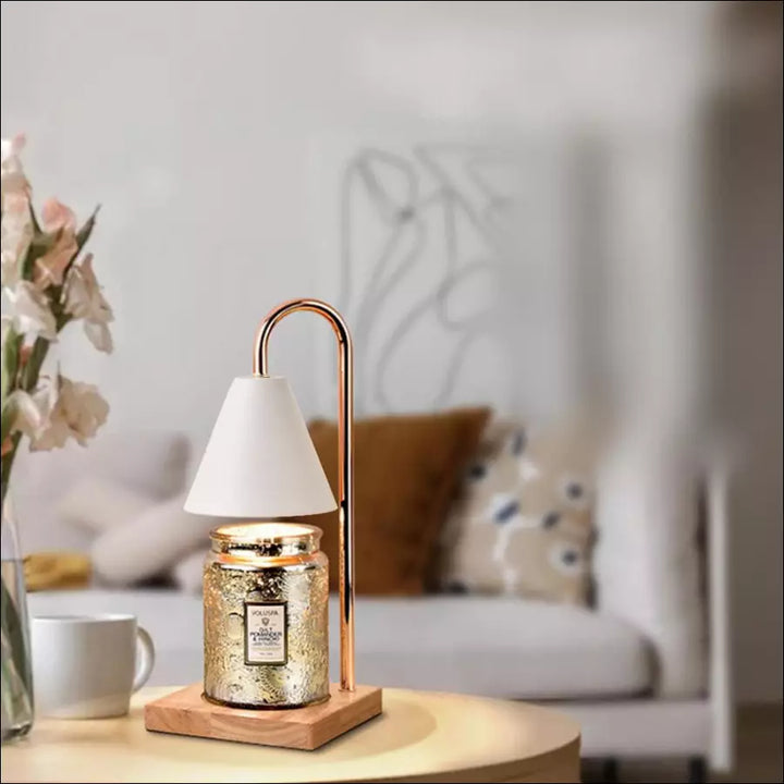 Detailed shot of the bulb inside the atmospheric candle warmer fixture