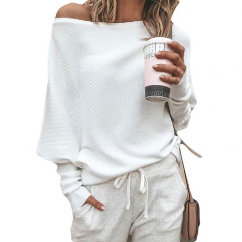 Fashion jumper and womens clothing essential off-shoulder sweater
