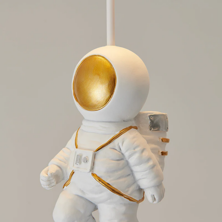 Modern LED ceiling light featuring a cute astronaut on the moon