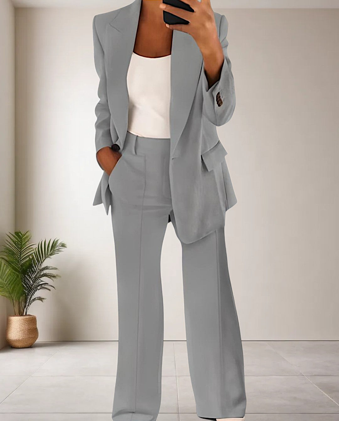 Professional women's two-piece set ideal for formal events and office wear