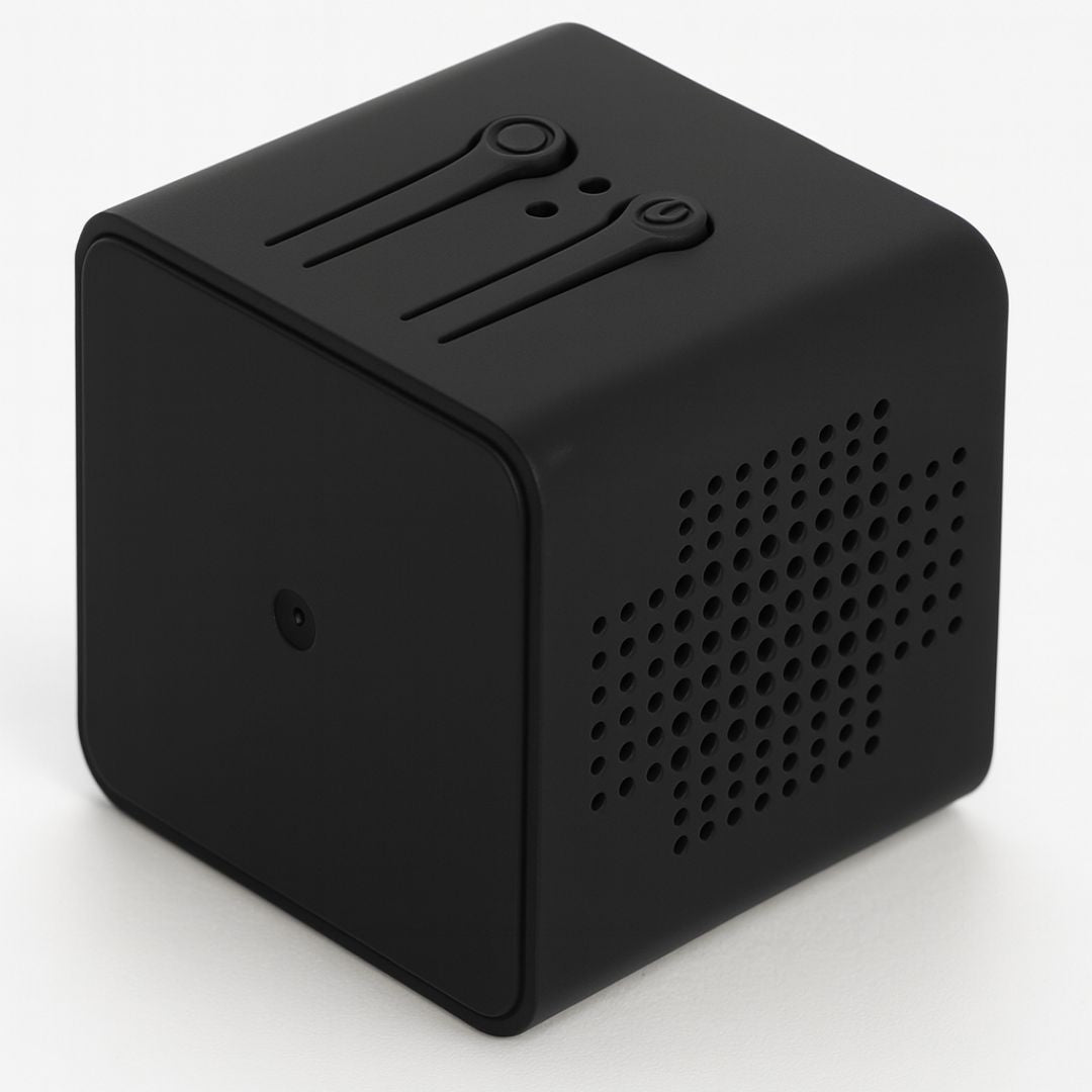 HD surveillance camera connected to a smartphone app displaying live video feed