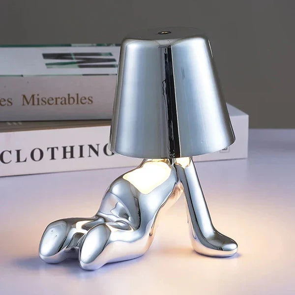 Minimalist home decor table lamp casting soft accent lighting