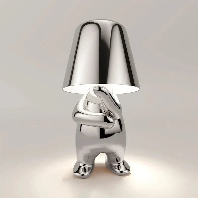Compact USB rechargeable lamp perfect for bedside table decor