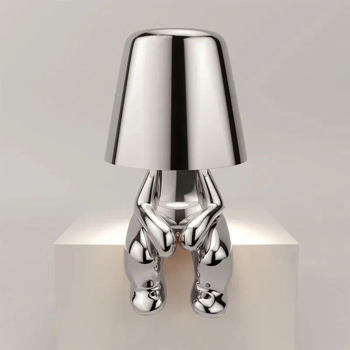 Portable cordless lamp with warm glow for living room table