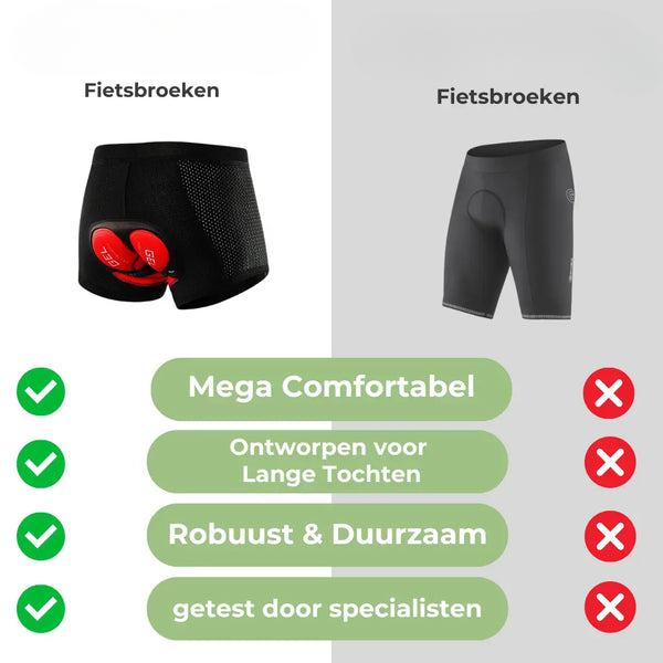 Close-up of gel padding in red and blue unisex cycling shorts for sports